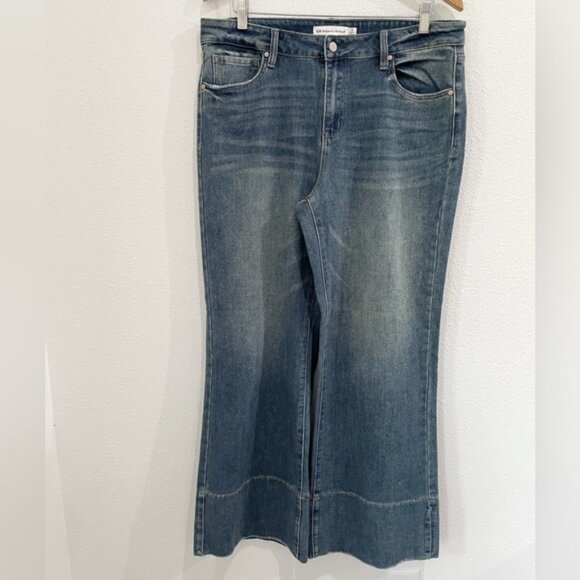 Rebecca Minkoff High Rise Wide Leg Jeans Contemporary Boho Western Designer - Picture 1 of 8
